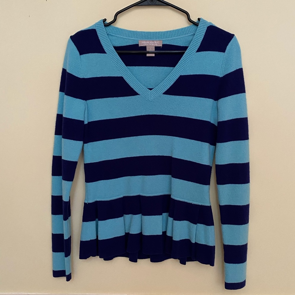 Banana Republic Blue Striped Sweater